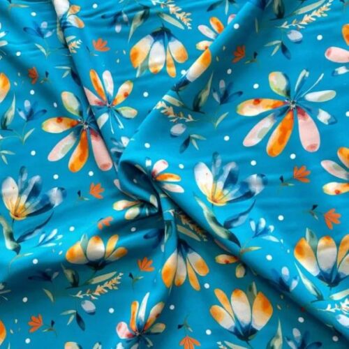 SJP2504-2 Glorious Turquoise Viscose Woven Dressmaking Fabric