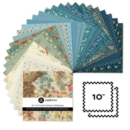 Secret Stash Favourites Blue Willow 10in Squares by Edyta Sitar (42 pieces)