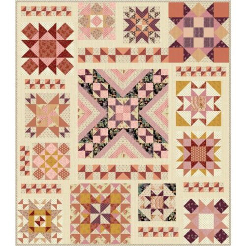 Star Light Star Bright Quilt Kit, Secret Stash Favourites Amber by Edyta Sitar