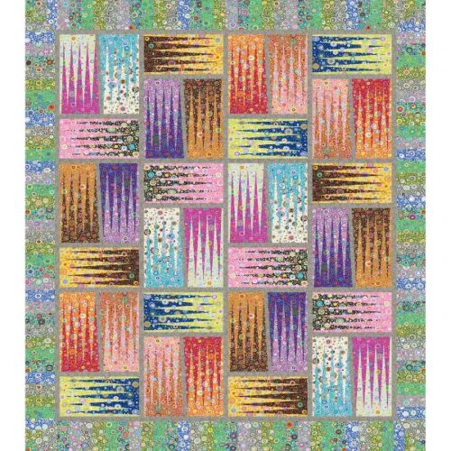 Stepping Stones Quilt Kit, Ode to Roman Glass by Kaffe Fassett
