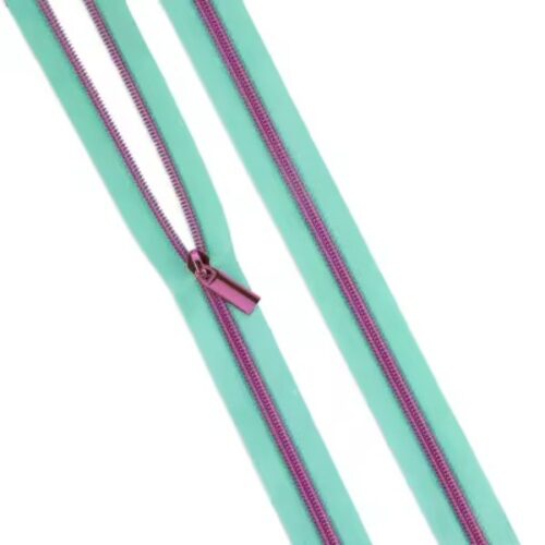 ZBY5C126 Tula Pink Raindrop Nylon Coil 3 yrd Zipper by Sallie Tomato