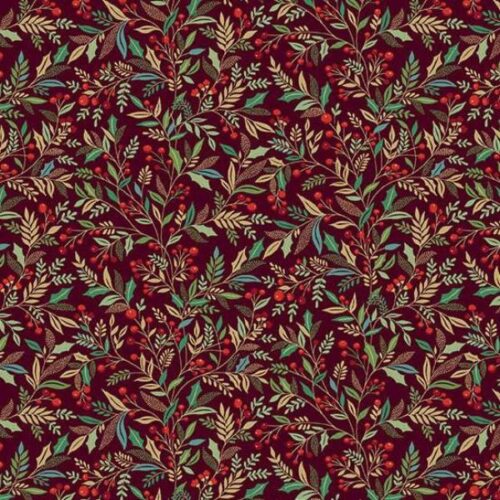 214-R9 Holly Burgundy, Adorn by Makower