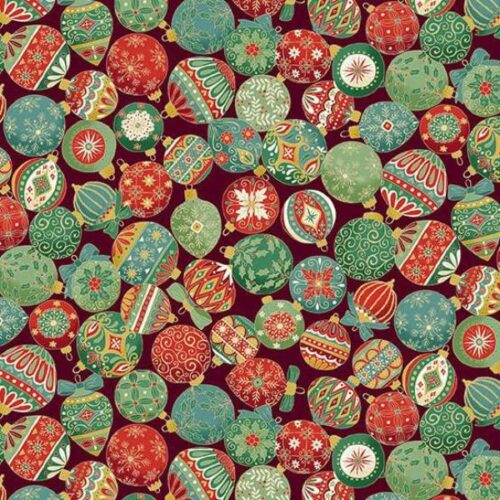 217-R9 Ornament Burgundy, Adorn by Makower