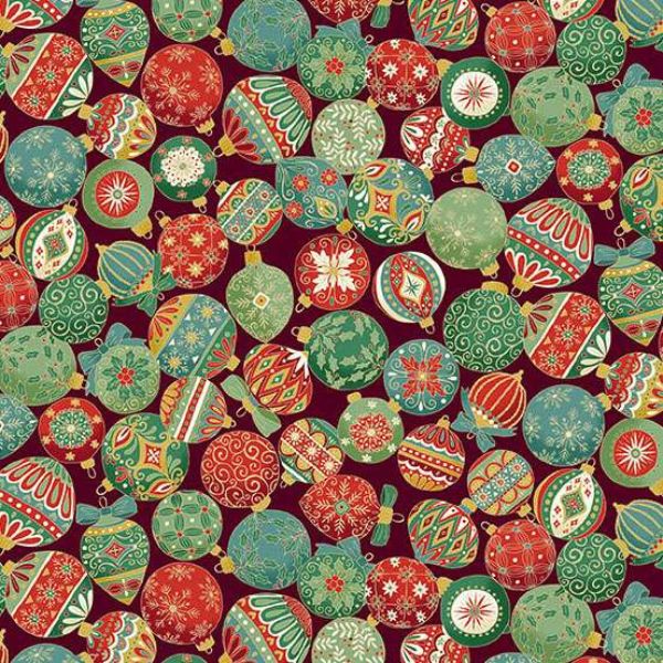 217-R9 Ornament Burgundy, Adorn by Makower