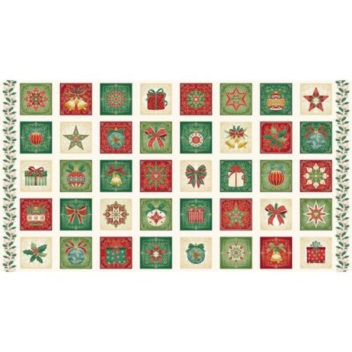 221-1 Squares Cream, Adorn by Makower