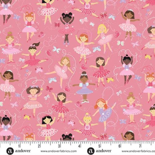 245-P Ballerinas Pink, Dance Class by Makower