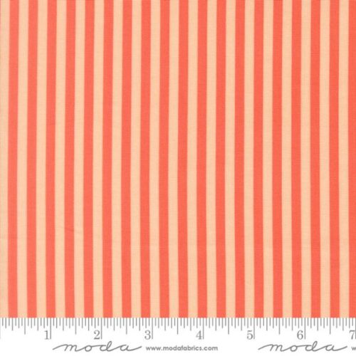 51283 19 Stripe Coral, Popcorn by Elizabeth Hartman