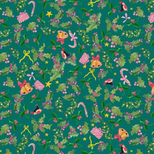BG102 Holly Jolly Pine, Merry Happy Christmas by Bluebellgray for Lewis & Irene