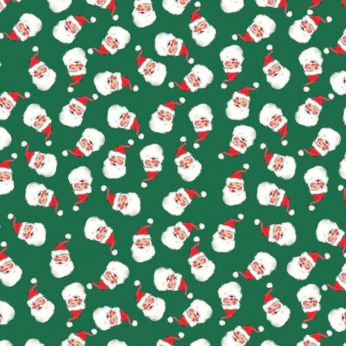 BG105 Jolly Santa Festive Green, Merry Happy Christmas by Bluebellgray for Lewis & Irene