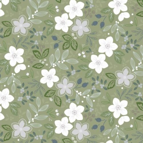 CC72.2 Winter's Promise Light Green (pearlescent), Winter's Garden by Lewis & Irene