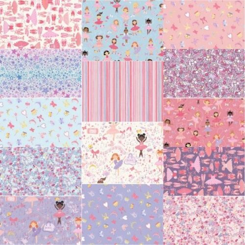 Dance Class Fat Quarter Pack (14 pieces) by Makower