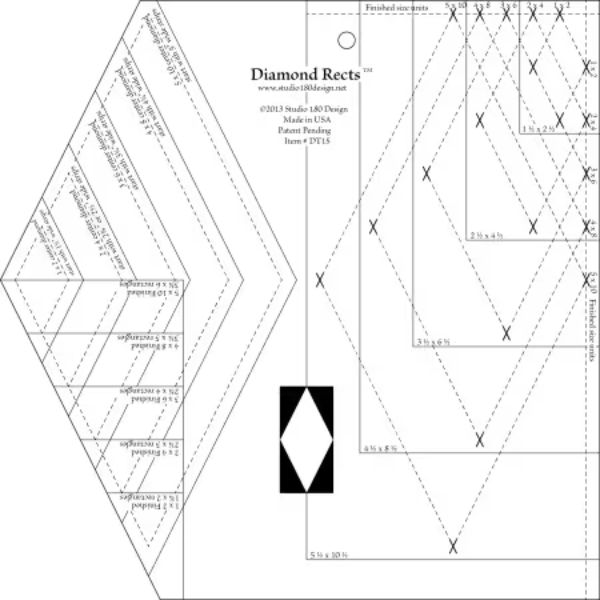 Deb Tucker's Diamond Rects Ruler UDT15 - Image 2