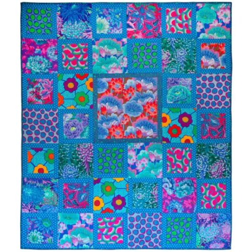 Deep Sea Squares Fabric Pack, Quilts at an English Manor House by Kaffe Fassett