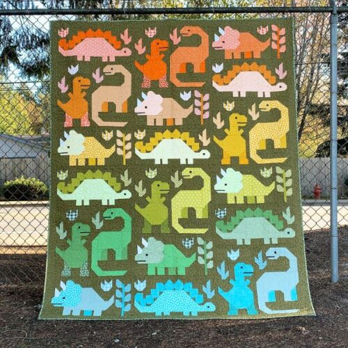 EH058 Dinosaurs Quilt Pattern - Elizabeth Hartman