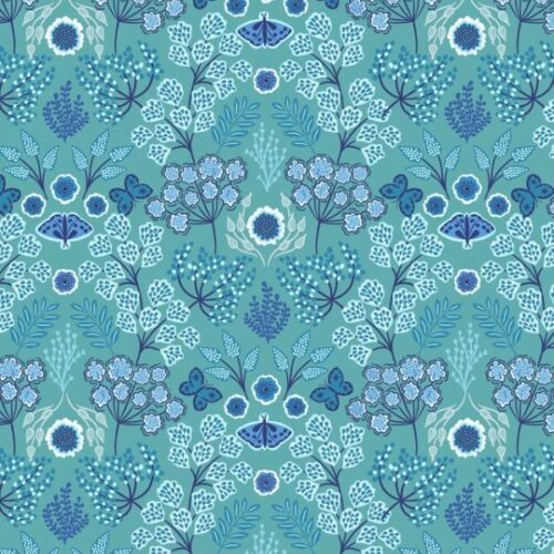 F930C Jardin d'Hiver on Iced Blue, Jardin d'Hiver by Lewis & Irene