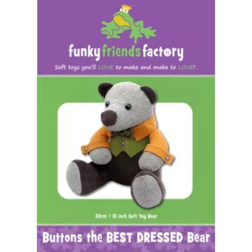 FF2830 Buttons the Best Dressed Bear – Funky Friends Factory Pattern