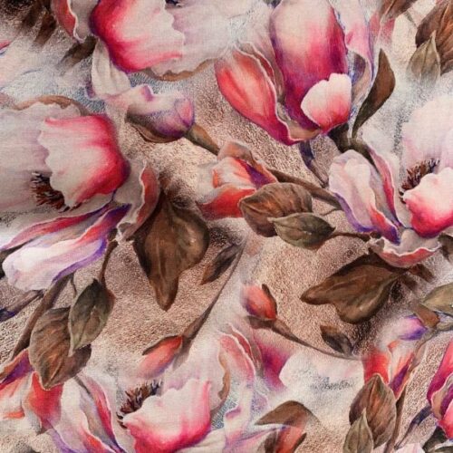 JLV01 Floral Viscose Lawn Dressmaking Fabric