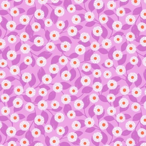 L27B Wild Daisy on Pinky Purple, Creative Landscapes - Mountains and Shores by Lewis & Irene