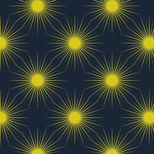 L58C Solstice Sun on Midnight Blue (with gold metallic), Winter Solstice by Lewis & Irene