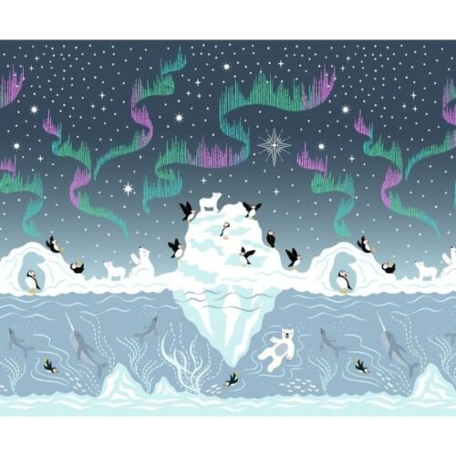 L62 Where the Sky Dances Double Edge Border (with pearl) by Lewis & Irene