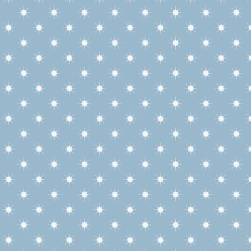 L66C Little Stars on Blue Grey (with pearl) by Lewis & Irene