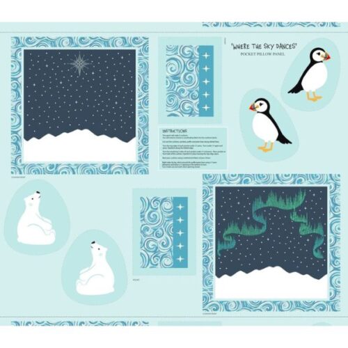 L68 Cushion Yard Pillow Panel, Where the Sky Dances by Lewis & Irene