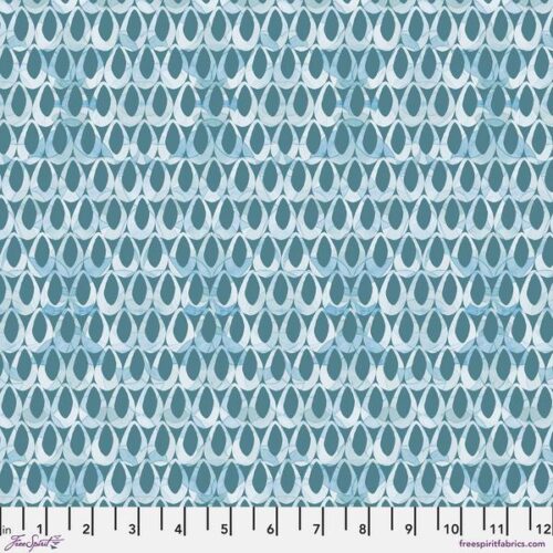 PWSR110.Teal Droplet, Saltwater by Shell Rummel
