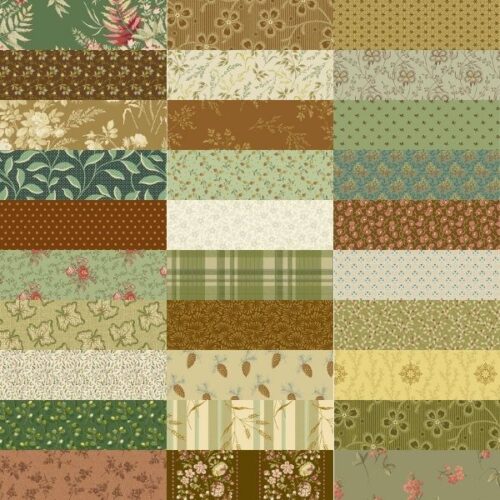 Secret Stash Favourites Chestnut Fat Quarter Pack (30 pieces) by Edyta Sitar (Cut in House)