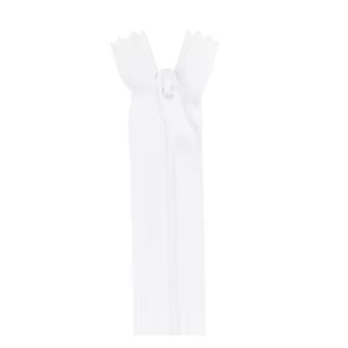 ZIP24-100 White 24 Single Slide Handbag Zipper, ByAnnie