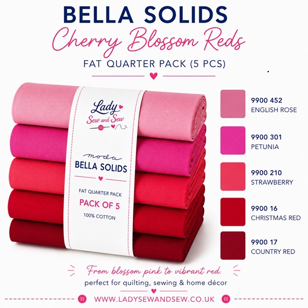 Bella Solids Cherry Blossom Reds F