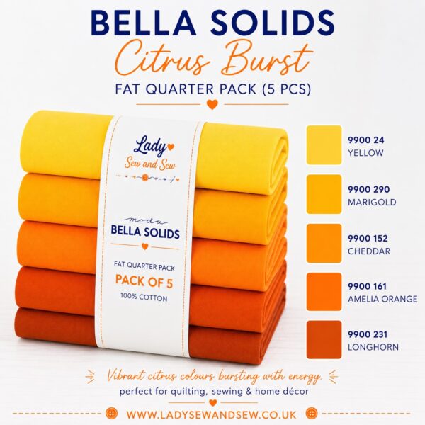 Bella Solids Citrus Burst Fat Quarter Pack