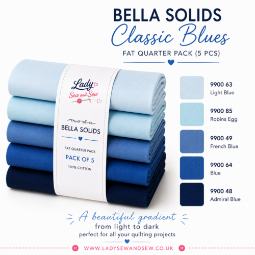 Bella Solids Classic Blues Fat Quarter Pack