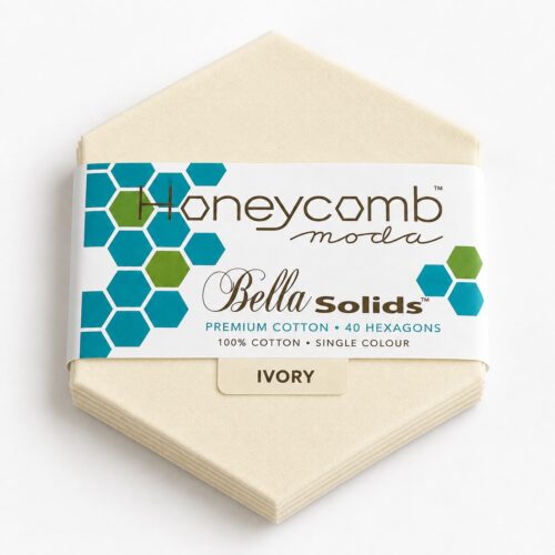 Bella Solids Honeycomb Hexagons precut Ivory