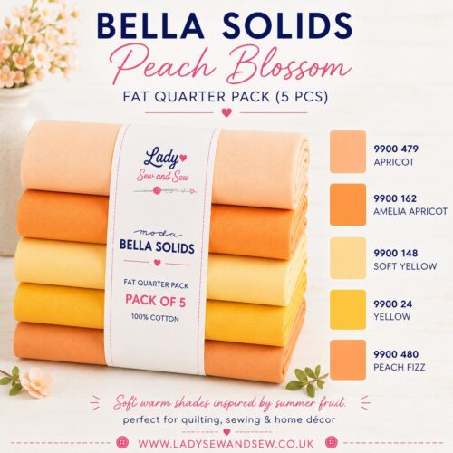 Bella Solids Peach Blossom Fat Quarter Pack