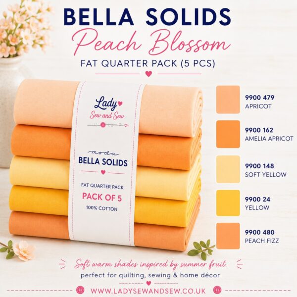 Bella Solids Peach Blossom Fat Quarter Pack