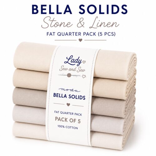 Bella Solids Stone and Linen Fat Quarter Pack