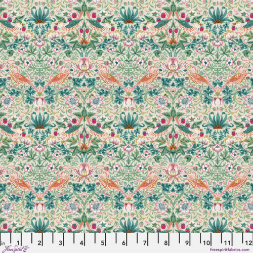 CLWM006.MINERAL Mini Stawberry Thief, Bedford Park Lawn by Morris & Co.
