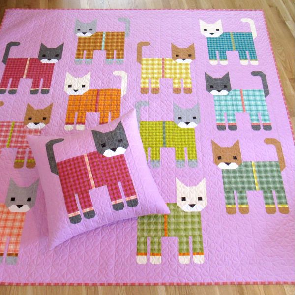 EH074 Cats in Pajamas Quilt Pattern by Elizabeth Hartman - Image 2