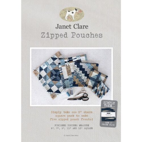 JC211 Zipped Pouches Pattern by Janet Clare