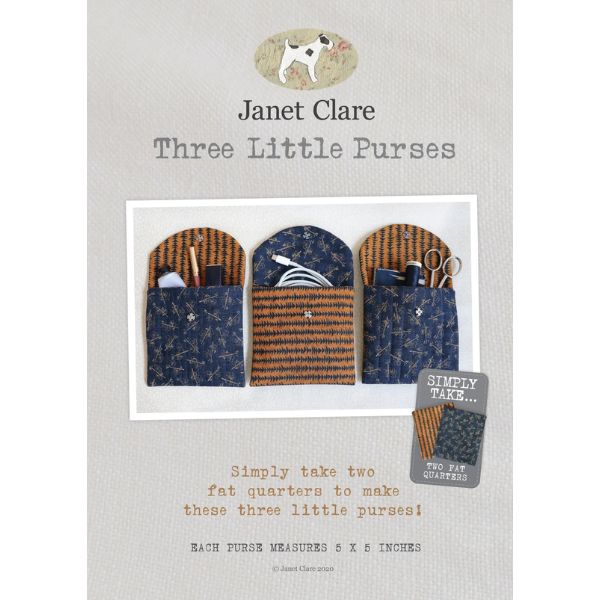 JC219 Three Little Purses Pattern by Janet Clare