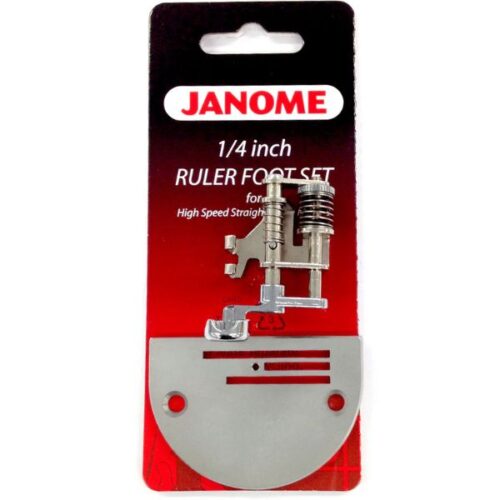 Janome 1/4 Inch Ruler Foot Set Including Darning Plate 767441005