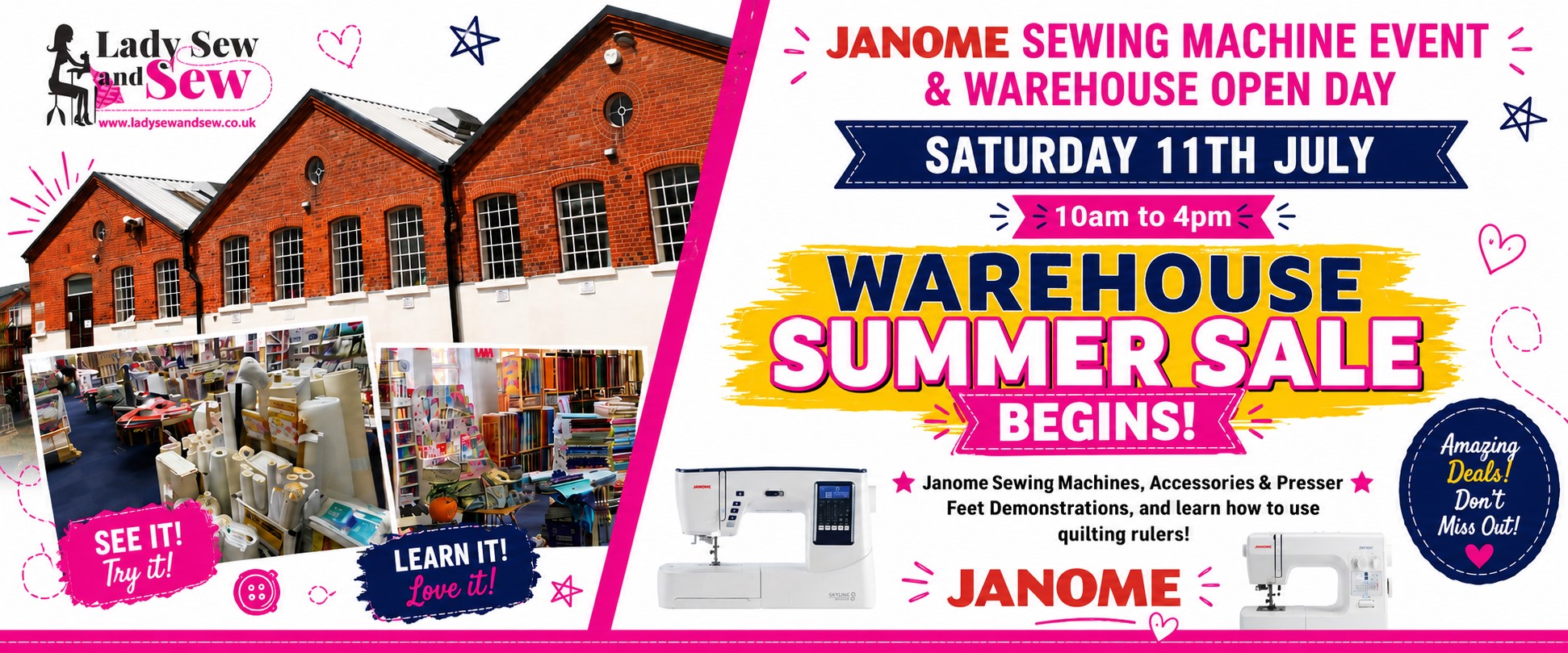 Janome Open Day Banner