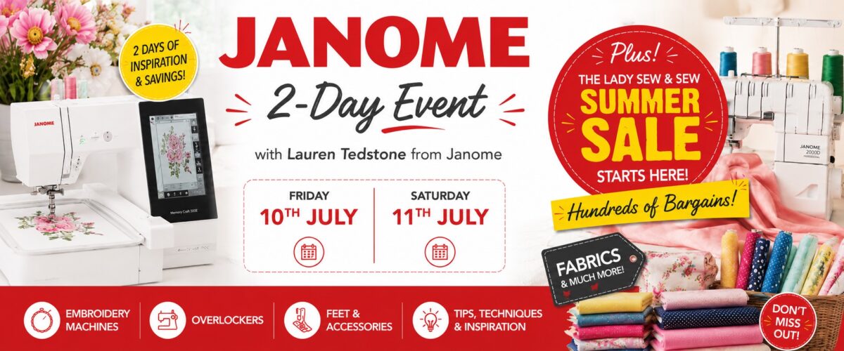 Janome and Sale Open Day Banner