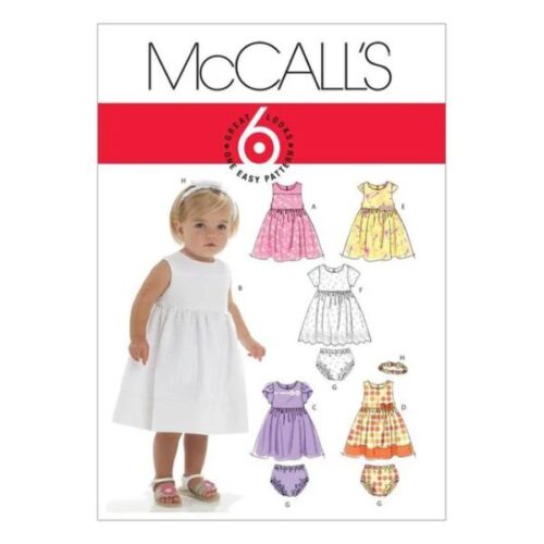 M6015 Infants' Lined Dirndl Dresses, Panties and Headband McCall's Sewing Pattern