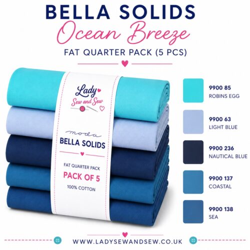 Ocean Breeze Bella Solids Fat Quarter Pack