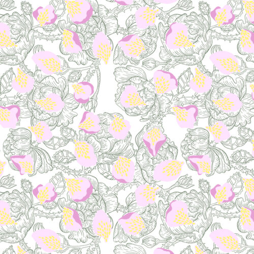 PWPE022.Olive Petals and Roses, Bloom & Burrow by Penny Jeffries