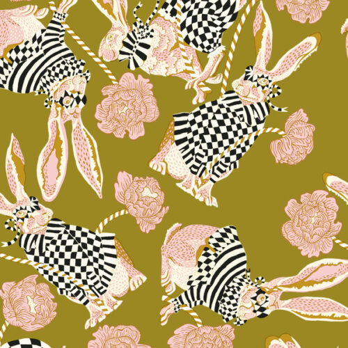 PWPE023.Gold Hare Masquerade, Bloom & Burrow by Penny Jeffries