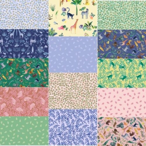 Safari Fat Quarter Pack (14 pieces) by Wee Blue Bell (Cut in House)
