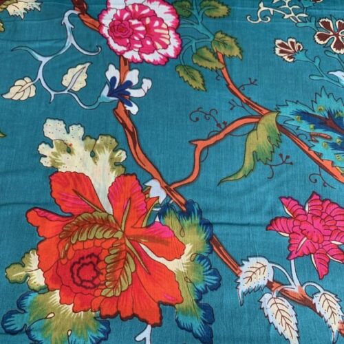 Tajma028 Taj Mahal Bleu Cotton Lawn Dressmaking Fabric