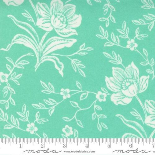 111175 17 108 Woodcut Floral Aqua, Fig Tree & Co by Moda